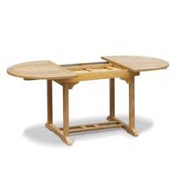 Brompton Bijou Extendable Teak Table, Single-Leaf – 1.2 - 1.8m