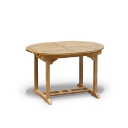 Brompton Bijou Extendable Teak Table, Single-Leaf – 1.2 - 1.8m