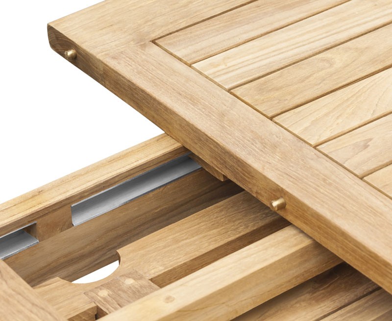 Brompton Bijou Extendable Teak Table, Single-Leaf – 1.2 - 1.8m