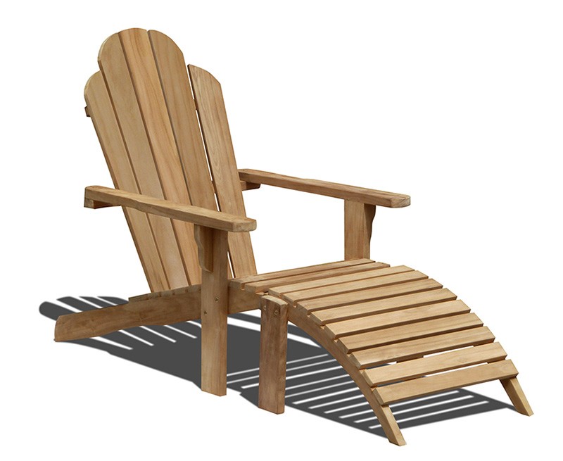 Adirondack Chair Teak wood with leg rest