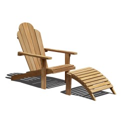 Adirondack Chair, Teak wood with leg rest