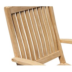 Bali Teak Armchair, Curved Backrest