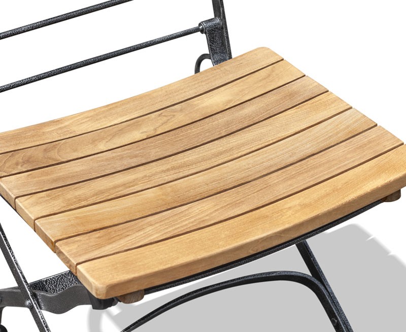 Teak & Metal Bistro Chair