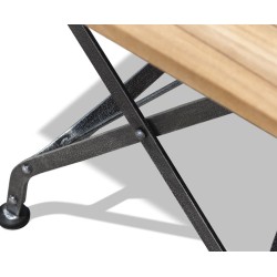 Teak & Metal Outdoor Folding Table