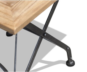 Folding Rectangular Bistro Table, Black – 1.8m 2