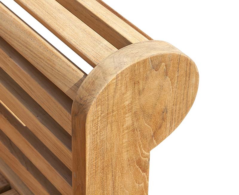 Lutyens-Style Outdoor Daybed with Scrolled Arms