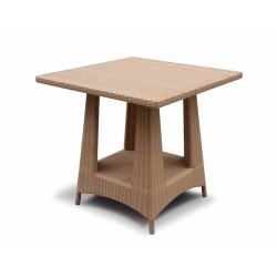 Riviera Rattan Square Dining Table, Flat Weave – 0.8m