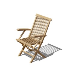 Ashdown Folding Garden Armchair, Teak wood