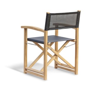 Teak and Fabric Foldable Director’s Chair 2