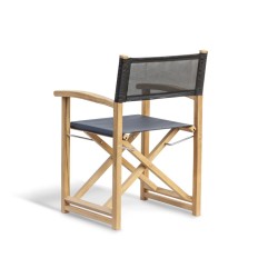 Teak and Fabric Foldable Director’s Chair