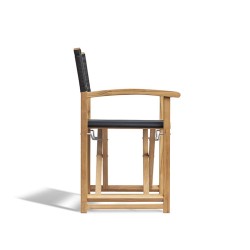 Teak and Fabric Foldable Director’s Chair