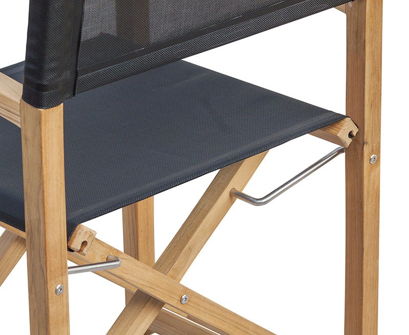 Teak and Fabric Foldable Director’s... Teak and Fabric Foldable Director’s...