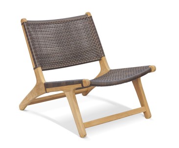 Amalfi Teak Flat Woven Lounge Chair
