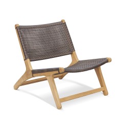Amalfi Teak Flat Woven Lounge Chair