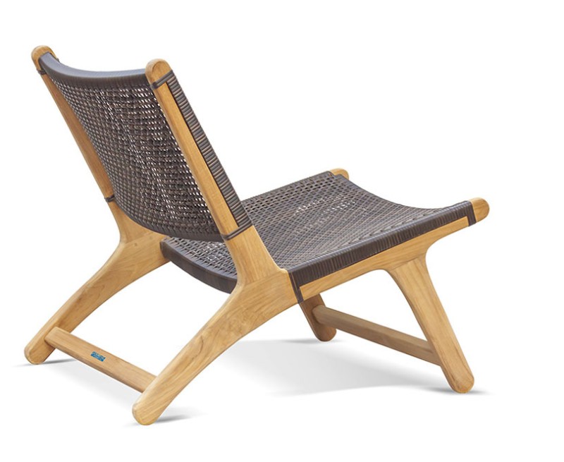 Amalfi Teak Flat Woven Lounge Chair