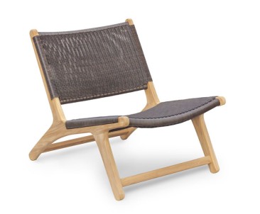 Amalfi Teak Loom Woven Lounge Chair