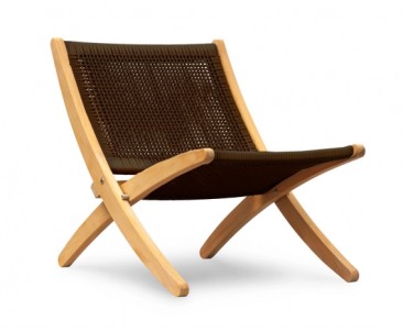 Amalfi Teak Folding Woven Lounge Chair
