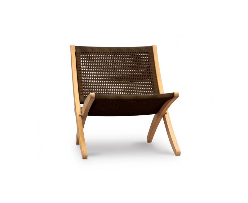 Amalfi Teak Folding Woven Lounge Chair