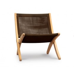 Amalfi Teak Folding Woven Lounge Chair