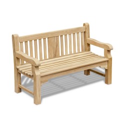 Balmoral Teak 1.5m Central Panel Bench