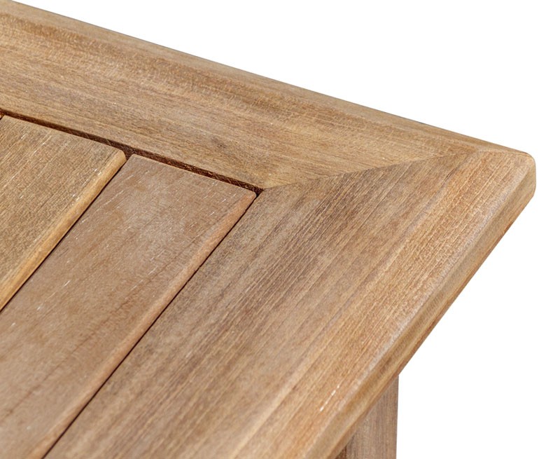 Sandringham Teak Rectangular Garden Dining Table with Chamfered Edge