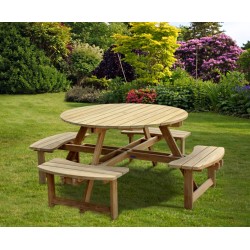 Teak Round Picnic bench