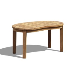 Contemporary Kidney-shaped Table, Outdoor Curved Coffee Table