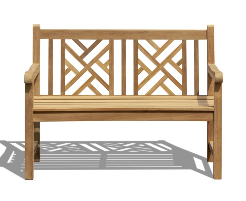 Princeton Teak Chippendale Bench - 1.2m