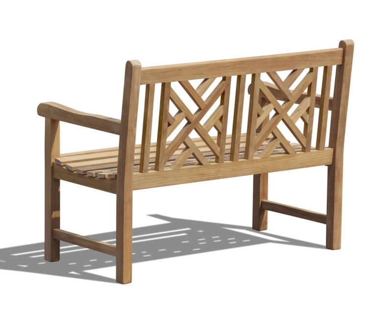 Princeton Teak Chippendale Bench - 1.2m