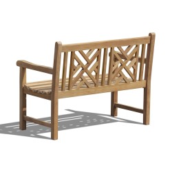 Princeton Teak Chippendale Bench - 1.2m