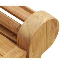 Teak Lutyens-Style Coffee Table with shelf