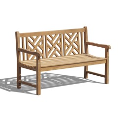 Princeton Teak Chippendale Bench - 1.5m