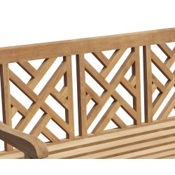 Princeton Teak Chippendale Bench - 1.5m
