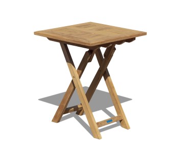 Suffolk Square Garden Table, Folding, Teak – 0.6m 2