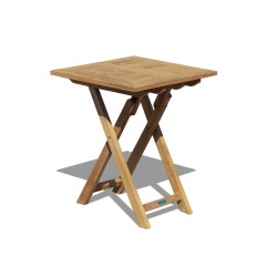 Suffolk Square Garden Table, Folding, Teak – 0.6m