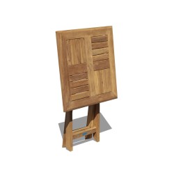 Suffolk Square Garden Table, Folding, Teak – 0.6m
