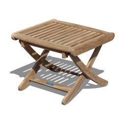 Bali Teak Folding Footstool / Side Table
