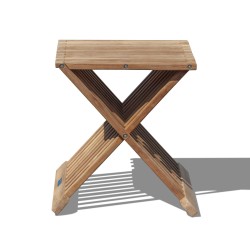 Chelsea Teak Garden Footstool / Side Table
