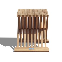 Chelsea Teak Garden Footstool / Side Table