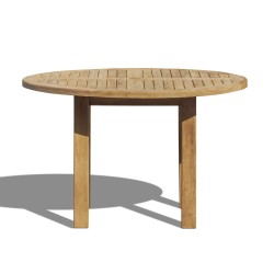 Titan Teak Round Outdoor Table, square leg – 1.2m