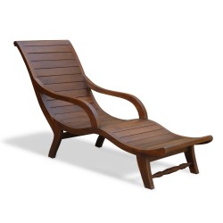 Capri Indoor Chaise Lounge, Reclaimed Teak