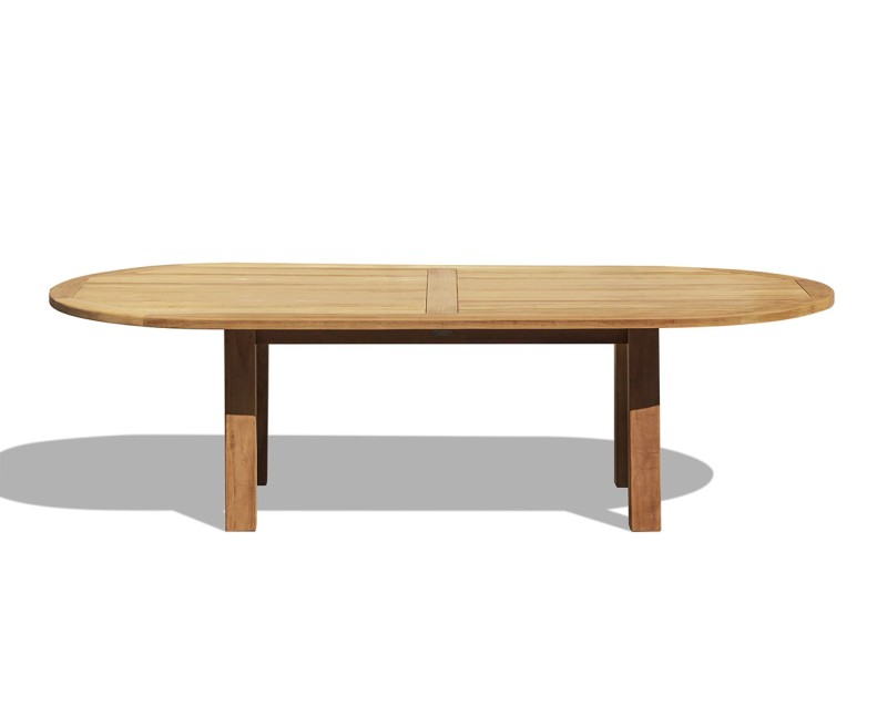 Titan Large Sturdy Oval Garden Table, square leg – 2.6m