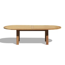 Titan Large Sturdy Oval Garden Table, square leg – 2.6m