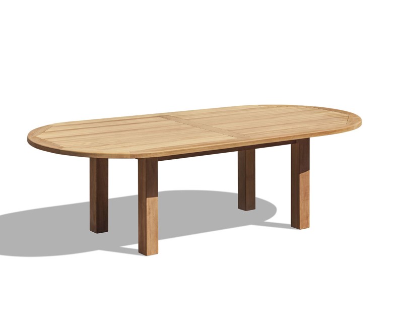 Titan Large Sturdy Oval Garden Table, square leg – 2.6m