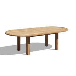 Titan Large Sturdy Oval Garden Table, square leg – 2.6m