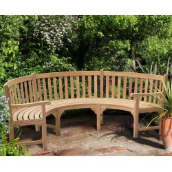 Henley Half Circle Teak Bench