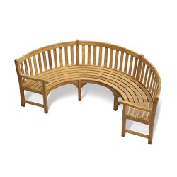 Henley Curved Wooden Bench - Semi-Circular