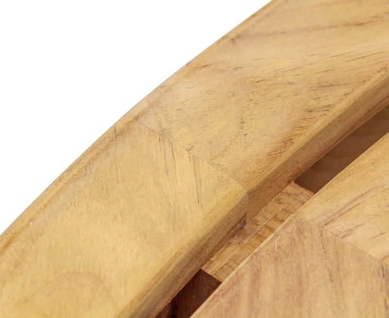 Round Teak Tree Bench with metal legs