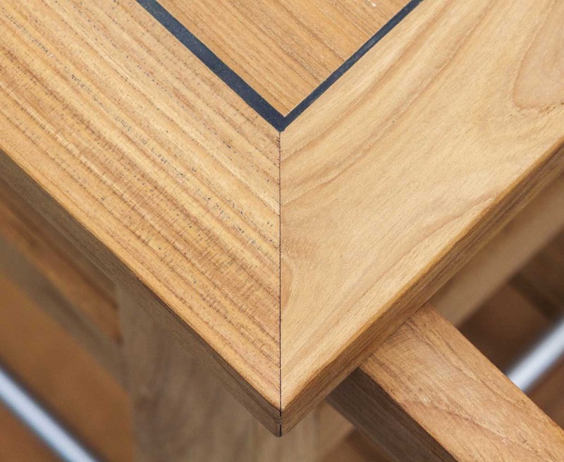 Teak Bar Cart with Ice Buckets