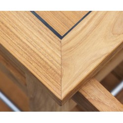 Teak Bar Cart with Ice Buckets